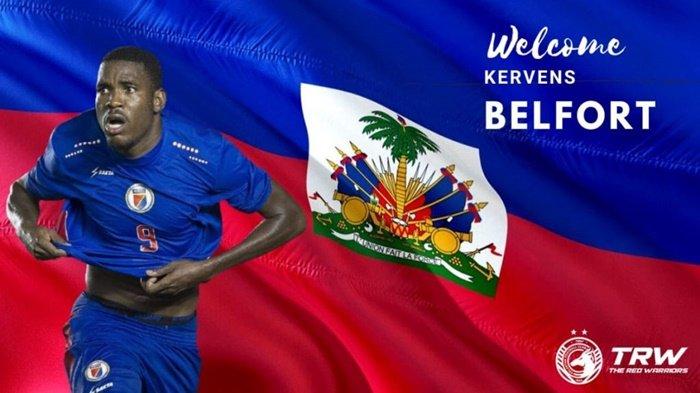 Bakal calon pemain gelandang serang Sriwijaya FC pada musim Liga 2 2023/2024, Kervens Belfort asal negara Haiti