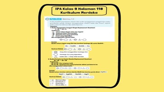 Kunci Jawaban IPA Kelas 9 Halaman 118