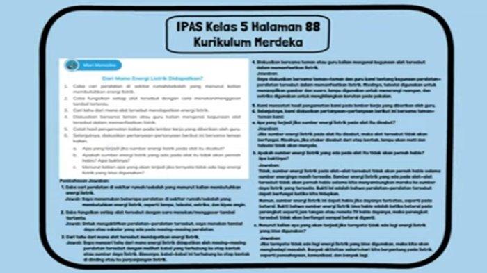 Kunci Jawaban IPAS Kelas 5 Halaman 88