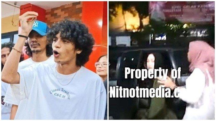 Vadel Badjideh (kiri) Lolly muncuk ke publik usai diperiksa Polres Metro Jakarta Selatan.