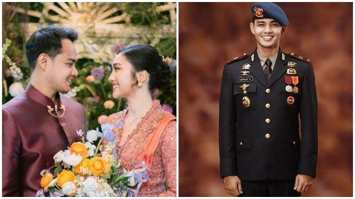 (Kiri) Momen lamaran Febby Rastanty dan Iptu Drajat Djumantara pada Rabu (30/10/2024) malam. (kanan) Iptu Drajat Djumantara.