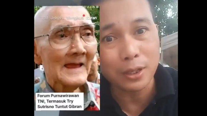 PENGHINAAN- Sosok pria yang menghina fisik mantan wakil presiden RI Jenderal (Purn) Try Sutrisno. Pria tersebut akhirnya meminta maaf setelah videonya viral dan mendapatkan kecaman luas