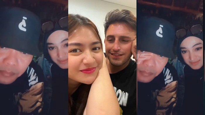 Nathalie Holscher (tengah) tampil mesra dengan cowok bule, Sule (kanan) duduk berdua bersama wanita berhijab.
