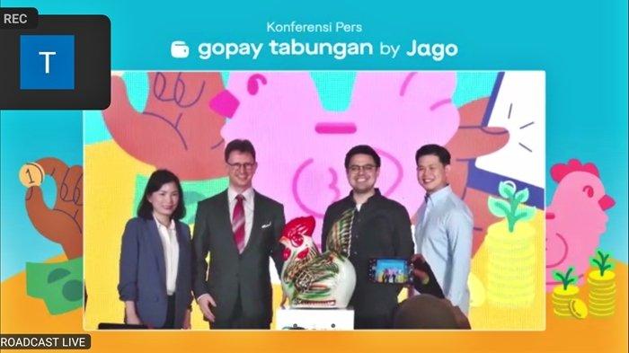 Peluncuran Gopay Tabungan by Jago di Jakarta secara online, Rabu (31/1/2024).