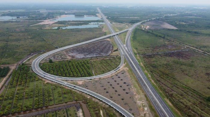Penampakan kondisi jalan tol Indralaya-Prabumulih.