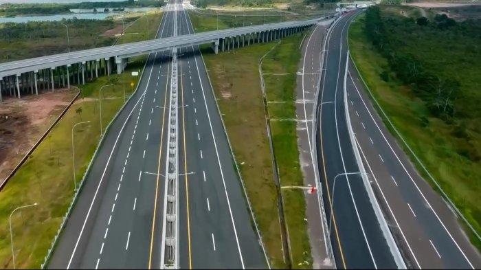 Penampakan ruas Tol Indralaya-Prabumulih, yang masih belum bertarif atau gratis saat libur Nataru 2023/2024.