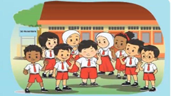 Gambar latihan soal Pendidikan Pancasila Kelas 3 SD Bab 1 Bagian A, Aku, Keluarga, dan Temanku.