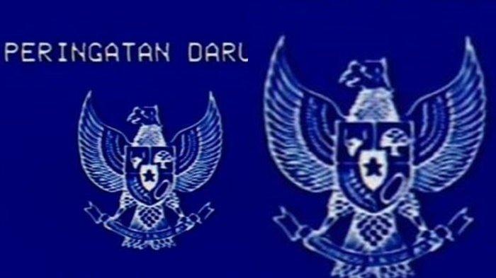 Warganet Indonesia di platform media sosial dengan gambar lambang burung garuda berlatar belakang warna biru yang bertuliskan Peringatan Darurat