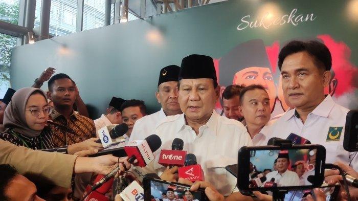 Prabowo Subianto di acara perayaan milad ke-25 PBB yang juga diwarnai deklarasikan dukungan PBB ke Prabowo Subianto menjadi calon presiden di Pilpres 2024 di ICE BSD Tangerang, Minggu, 30 Juli 2023.