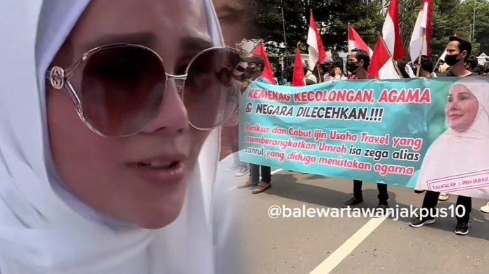Ratusan Massa Demo Minta Isa Zega dan Agen Travel Umrah Ditangkap