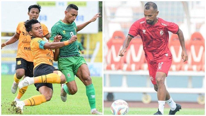 Penyerang Sriwijaya FC Rifaldi Bawuo dan Gelandang Serang Muhammad Nur Iskandar yang disiapkan menggantikan dua bomber asing Chencho Gyeltshen dan Yevhen 'Baha'Bokhashvili.