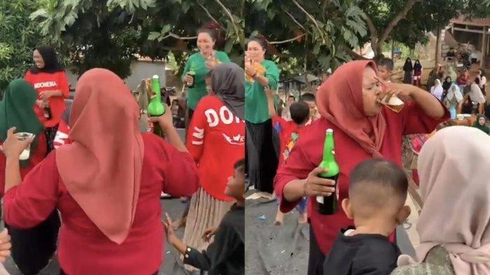 Sekelompok ibu-ibu di Kabupaten Jeneponto, Sulawesi Selatan (Sulsel), pesta miras viral di media sosial Facebook, Jumat (26/7/2024).
