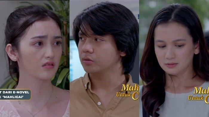 Dari kiri: Putri, Rido, Mutia dalam sinopsis Sinetron Mahligai untuk Cinta Hari Ini.