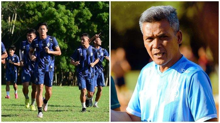 Skuad tim Sriwijaya FC menjalani latihan di Stadion Heroik Kopassus Grup 1 Serang Banten, Rabu (10/1/2024) pagi diawasi Coach Hendri Susilo