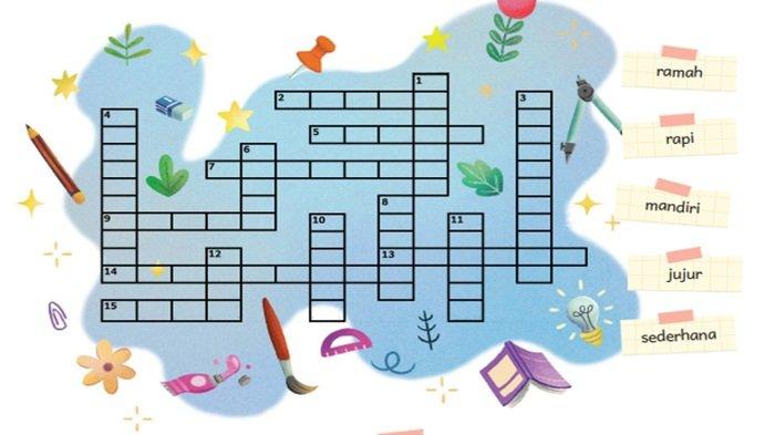 Soal Bahasa Indonesia kelas 5 SD halaman 11 semester 1 Kurikulum Merdeka, Teka-Teki Silang