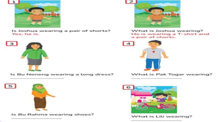 ILUSTRASI SOAL - Bahasa Inggris kelas 5 SD halaman 50 Kurikulum Merdeka, Unit 5 Look and Answer.