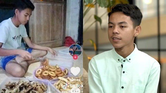Sosok Derlin Wahyudi, Anak SMA yang jualan kue karena ditinggal orang tua merantau dan menarik perhatian dr Richard Lee, Minggu (27/8/2023).