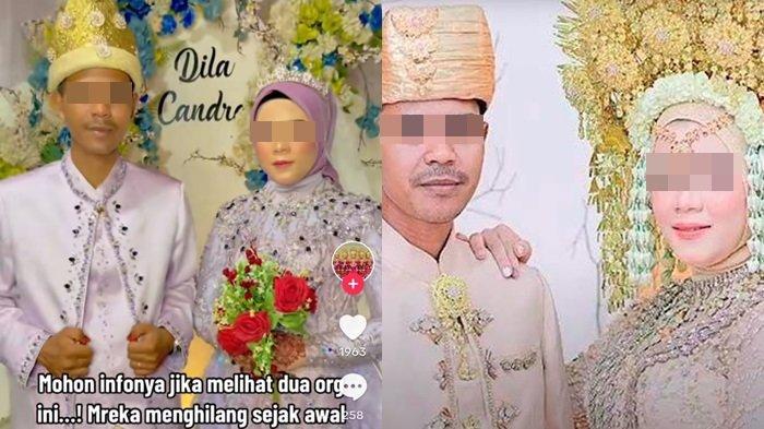 Candra dan Dila, pasangan pengantin di Palembang yang diduga kabur usai ditagih WO lantaran disebut meninggalkan hutang yang belum diselesaikan.