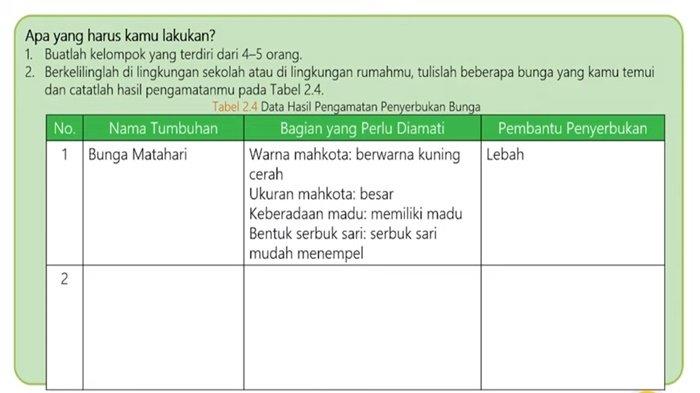 Tabel 2.4 IPA kelas 9 SMP halaman 66-67 semester 1 Kurikulum 2013, Aktivitas 2.3