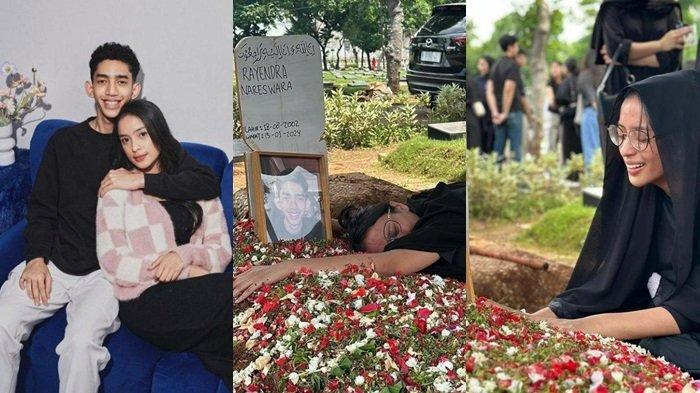 Tangis pilu Kaneishia Yusuf di makam sang kekasih, Rayendra Nareswara.