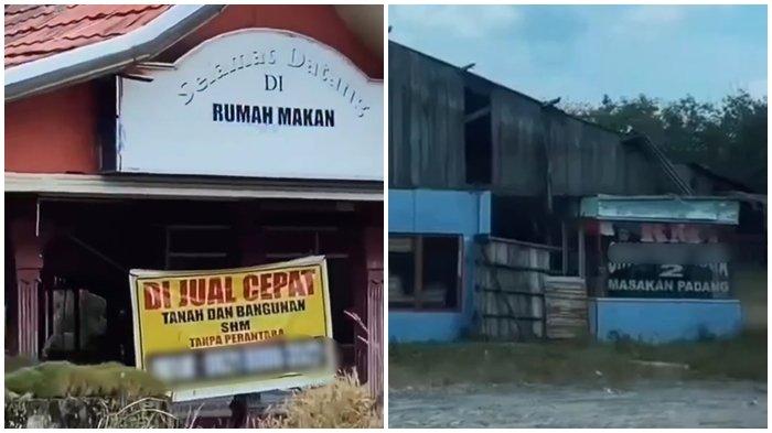 Terlihat beberapa rumah makan besar yang ada di jalan lintas timur (Jalintim) tutup permanen dan nampak pemandangan puing-puing sisa bangunan yang sudah terbengkalai.