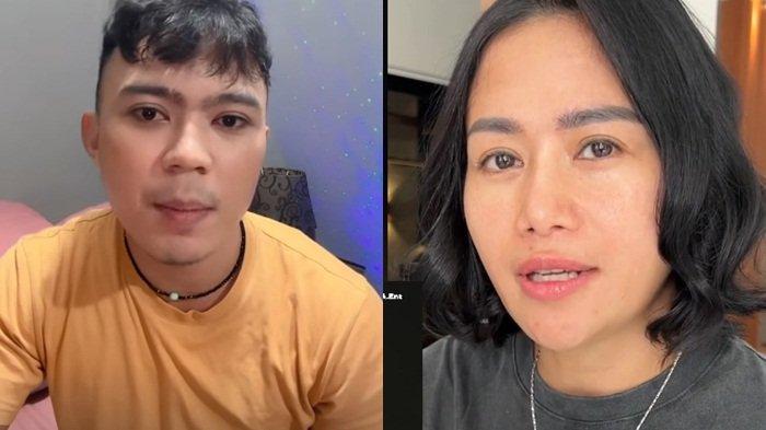 TikToker Aa Juju (kiri) tidak terima dengan sikap Farida Nurhan (kanan) seteru sama Codeblu imbas masalah review warung makan Nyak Kopsah.
