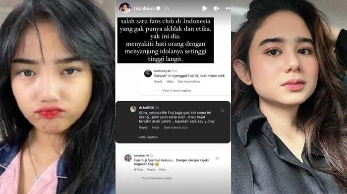 Tissa Biani (kanan) muak dengan fans Fuji yang bersikap semena-mena, akhlak disinggung.