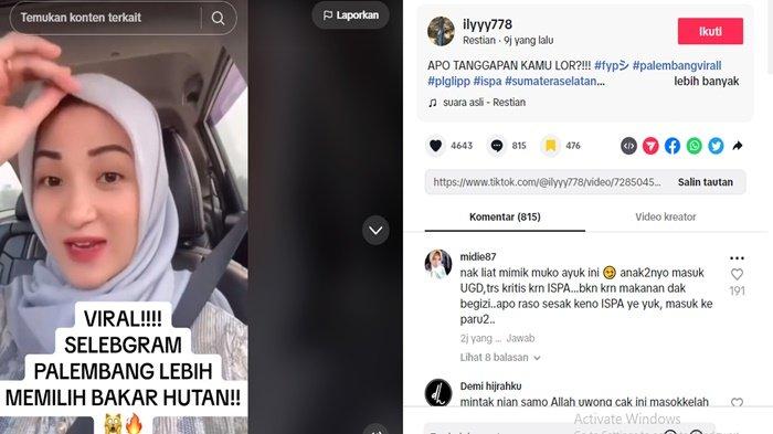 Viral selebgram Palembang dukung pembakaran hutan