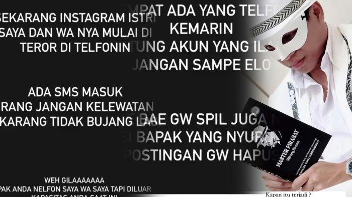 Wirang Birawa mendapatkan sms teror dari orang tidak dikenal