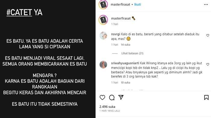 Wirang Birawa mengungkapkan clue kematian Mirna