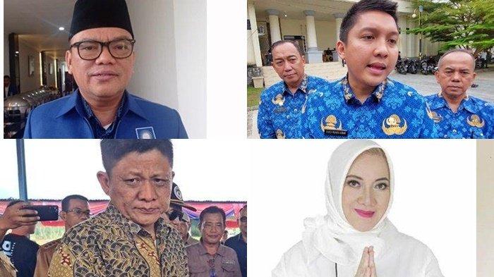 Dari kiri ke kanan Joncik Muhammad, Panca Wijaya, Ratna Machmud, dan Lanosin calon kepala daerah yang berpotensi lawan kotak kosong pada Pilkada Sumsel 2024