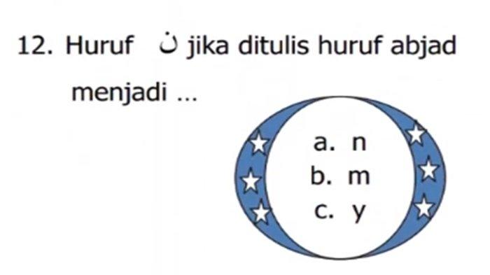 Gambar latihan soal Baca Tulis Qur'an Kelas 1 SD semester 1 Kurikulum Merdeka.