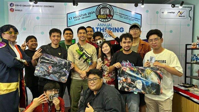 Peserta Turnamen Digimon Card Game pada Annual Gathering dan Turnamen Digimon Terbesar se-Indonesia, 17 Agustus 2024, di Jakarta Selatan.