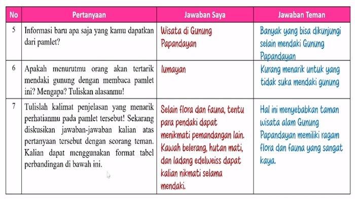 Gambar kunci jawaban soal Bahasa Indonesia Kelas 7 SMP, Menganalisis Teks Deskripsi dalam Sajian Visual.