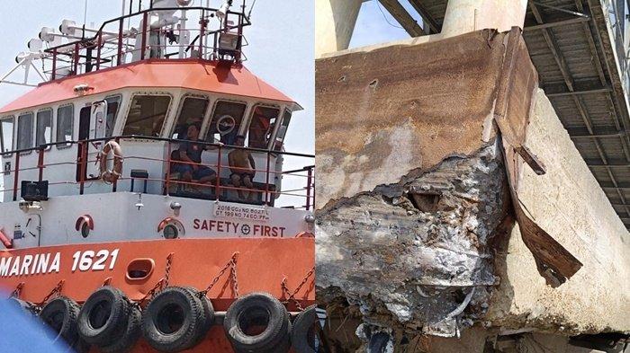 Jembatan P6 Lalan kembali disenggol oleh tugboat yang membawa tongkang batubara, Sabtu (14/9/2024)