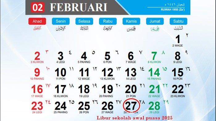 LIBUR SEKOLAH -- Berikut ini jadwal libur sekolah bulan puasa 2025 dan Idul Fitri 1446 H resmi dari Menteri Pendidikan Dasar dan Menengah, Menag, dan Mendagri