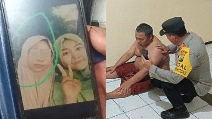 Foto Fitria Almuniroh Hafidloh (23) semasa hidup dan Khoiri atau Satir (53) mertua yang diduga kuat membunuh menantunya yang sedang hamil 7 bulan di Dusun Blimbing, Desa Parerejo, Kecamatan Purwodadi, Kabupaten Pasuruan, Selasa (31/10/2023) .