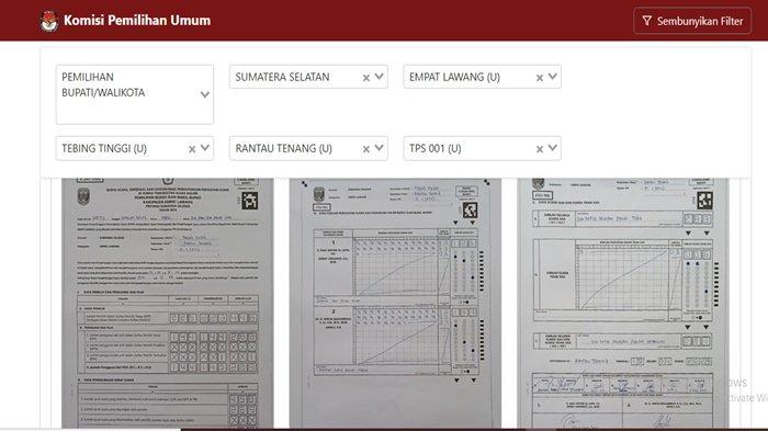 PSU EMPAT LAWANG - Hasil sementara rekapitulasi PSU Empat Lawang di TPS 001 dan TPS 002 Kelurahan Rantau Tenang, Kecamatan Tebing Tinggi, Paslon 02 Joncik Muhammad-Arifai unggul, Sabtu (19/4/2025)