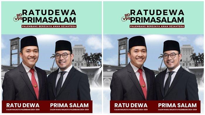 Bakal calon walikota Palembang Drs h Ratu Dewa MSi dan bakal calon wakil walikota Palembang Prima Salam SH MM siap maju di Pilkada Palembang 2024