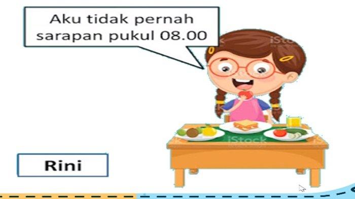Gambar 10 latihan soal Bahasa Inggris kelas 4 SD Unit 10 Kurikulum Merdeka, He Always Gets Up at 5 O'clock.