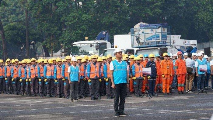 Apel siaga kelistrikan pada Kamis (31/8) di Istora Senayan, Jakarta.