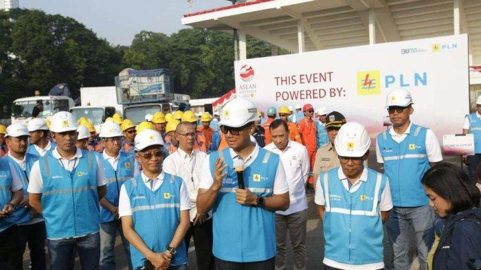 Apel siaga kelistrikan pada Kamis (31/8) di Istora Senayan, Jakarta.