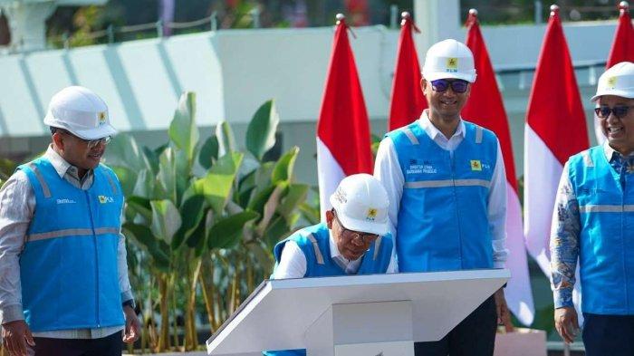 Menteri Sekretaris Negara, Pratikno meresmikan hasil revitalisasi kelistrikan di Istana Kepresidenan Jakarta yang dilakukan oleh PT PLN (Persero), Selasa (1/8).
