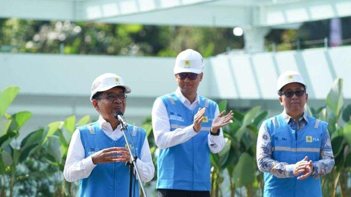 Menteri Sekretaris Negara, Pratikno meresmikan hasil revitalisasi kelistrikan di Istana Kepresidenan Jakarta yang dilakukan oleh PT PLN (Persero), Selasa (1/8).