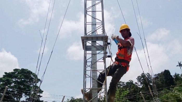 Pembangunan BTS BAKTI KOMINFO N3T di Kampung Lapua Distrik Kaureh, Tower BTS Sudah On/Aktif Pada Tanggal 15 Oktober 2022, Speadt 2 MBS dengan Tinggi BTS 18 Meter.