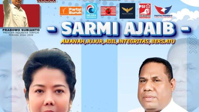 Flyer Bapaslon Bupati dan Wabup Sarmi, Yanni-Jimi Maban.