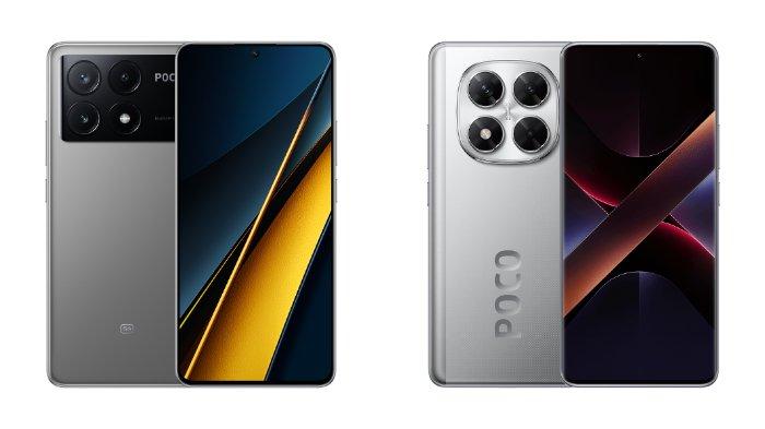 PERBANDINGAN HP - Tangkapan layar tampilan HP POCO X6 Pro 5G dan POCO X7 5G yang diambil dari website Mi.co.id, Selasa (22/4/2025).
