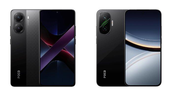 PERBANDINGAN HP XIAOMI - Tampilan HP POCO X7 Pro 5G dan POCO F7 yang diunduh dari website Mi.co.id, Senin (30/6/2025).
