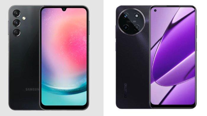 Samsung Galaxy A24 dan Realme 11