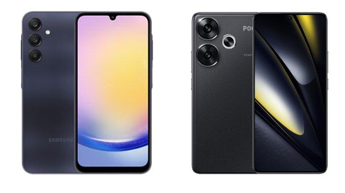 Samsung Galaxy A25 5G dan Xiaomi POCO F6